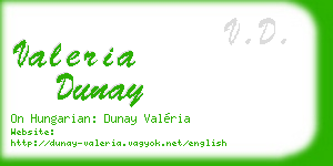 valeria dunay business card